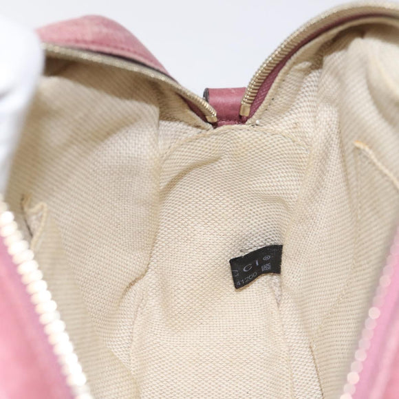 GUCCI Shoulder Bag Leather Pink Gold 308364 Auth 126289