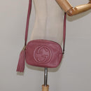GUCCI Shoulder Bag Leather Pink Gold 308364 Auth 126289-21