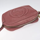 GUCCI Shoulder Bag Leather Pink Gold 308364 Auth 126289-6