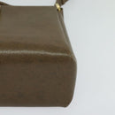 GUCCI Shoulder Bag Leather Brown Gold Auth 126290-14