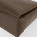 GUCCI Shoulder Bag Leather Brown Gold Auth 126290-15