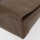 GUCCI Shoulder Bag Leather Brown Gold Auth 126290-17