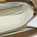 GUCCI Shoulder Bag Leather Brown Gold Auth 126290-18