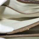 GUCCI Shoulder Bag Leather Brown Gold Auth 126290-20