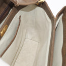 GUCCI Shoulder Bag Leather Brown Gold Auth 126290-20