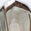 GUCCI Shoulder Bag Leather Brown Gold Auth 126290-11