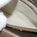 GUCCI Shoulder Bag Leather Brown Gold Auth 126290-12