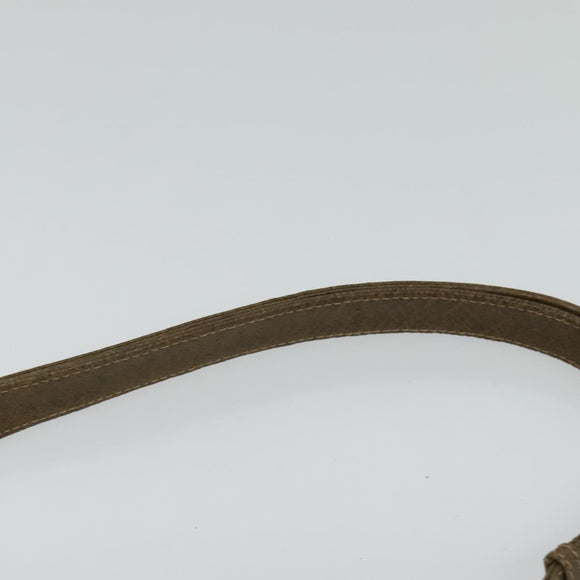 GUCCI Shoulder Bag Leather Brown Gold Auth 126290