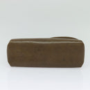 GUCCI Shoulder Bag Leather Brown Gold Auth 126290-5