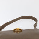 GUCCI Shoulder Bag Leather Brown Gold Auth 126290-5