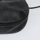 GUCCI GG Supreme Web Sherry Line Shoulder Bag PVC Black 156 02 066 Auth 126298-14