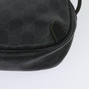 GUCCI GG Supreme Web Sherry Line Shoulder Bag PVC Black 156 02 066 Auth 126298-16