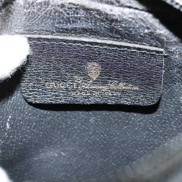 GUCCI GG Supreme Web Sherry Line Shoulder Bag PVC Black 156 02 066 Auth 126298