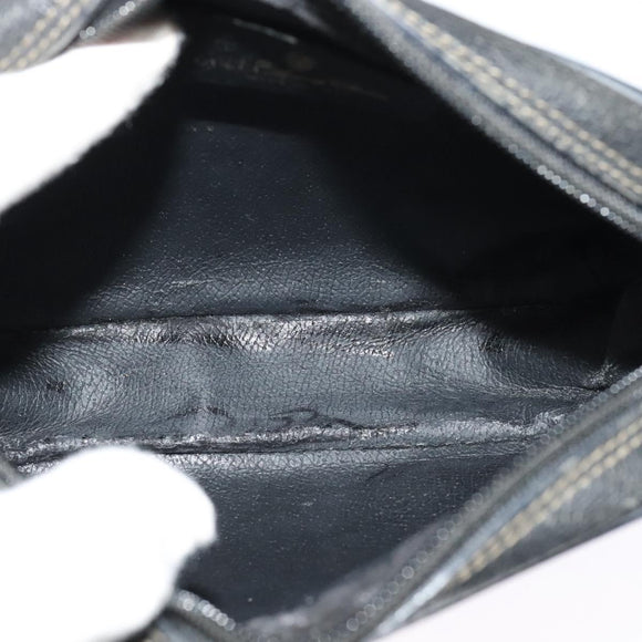 GUCCI GG Supreme Web Sherry Line Shoulder Bag PVC Black 156 02 066 Auth 126298