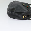 GUCCI GG Supreme Web Sherry Line Shoulder Bag PVC Black 156 02 066 Auth 126298-4