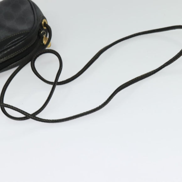 GUCCI GG Supreme Web Sherry Line Shoulder Bag PVC Black 156 02 066 Auth 126298