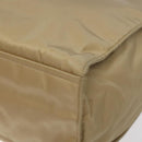 PRADA Tote Bag Nylon Beige Silver Auth 126300-15