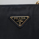 PRADA Hand Bag Nylon Navy Gold Auth 126301-17