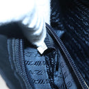 PRADA Hand Bag Nylon Navy Gold Auth 126301-12
