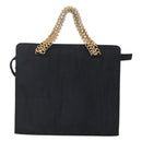 PRADA Hand Bag Nylon Navy Gold Auth 126301-2