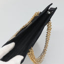 PRADA Hand Bag Nylon Navy Gold Auth 126301-6