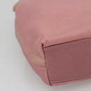 Christian Dior Maris Pearl Hand Bag Nylon Pink Auth 126304-14