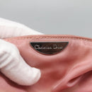 Christian Dior Maris Pearl Hand Bag Nylon Pink Auth 126304-10