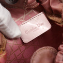 Christian Dior Maris Pearl Hand Bag Nylon Pink Auth 126304-17