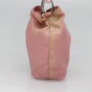 Christian Dior Maris Pearl Hand Bag Nylon Pink Auth 126304-3