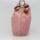 Christian Dior Maris Pearl Hand Bag Nylon Pink Auth 126304-4