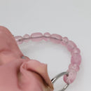 Christian Dior Maris Pearl Hand Bag Nylon Pink Auth 126304-8