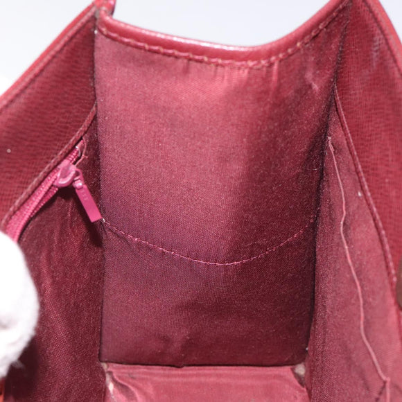 BURBERRY Nova Check Hand Bag Canvas Beige Gold Auth 126305