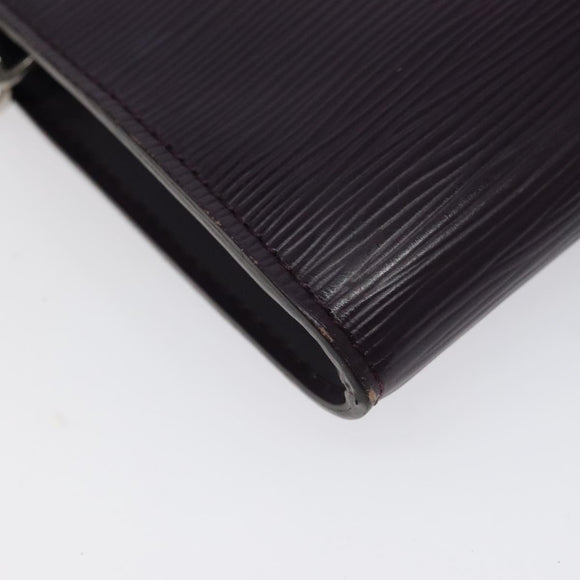 LOUIS VUITTON Epi Pochette Accessoires Pouch Purple Cassis M5298K LV Auth 126313
