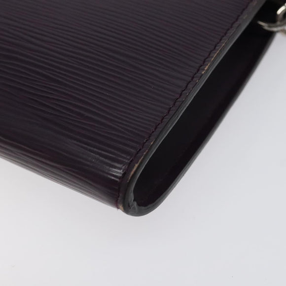 LOUIS VUITTON Epi Pochette Accessoires Pouch Purple Cassis M5298K LV Auth 126313