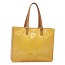 LOUIS VUITTON Monogram Vernis Columbus Tote Bag Lime Yellow M91047 Auth 126315-1