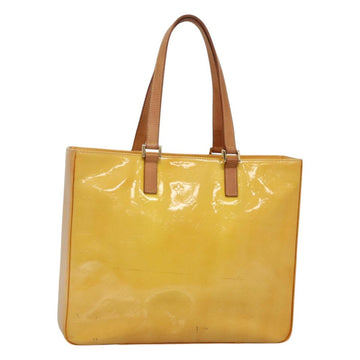LOUIS VUITTON Monogram Vernis Columbus Tote Bag Lime Yellow M91047 Auth 126315
