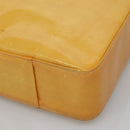LOUIS VUITTON Monogram Vernis Columbus Tote Bag Lime Yellow M91047 Auth 126315-14