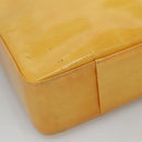 LOUIS VUITTON Monogram Vernis Columbus Tote Bag Lime Yellow M91047 Auth 126315-15