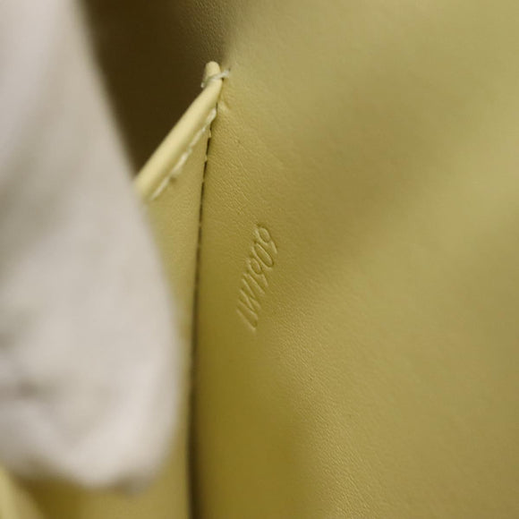 LOUIS VUITTON Monogram Vernis Columbus Tote Bag Lime Yellow M91047 Auth 126315