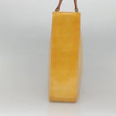 LOUIS VUITTON Monogram Vernis Columbus Tote Bag Lime Yellow M91047 Auth 126315-3