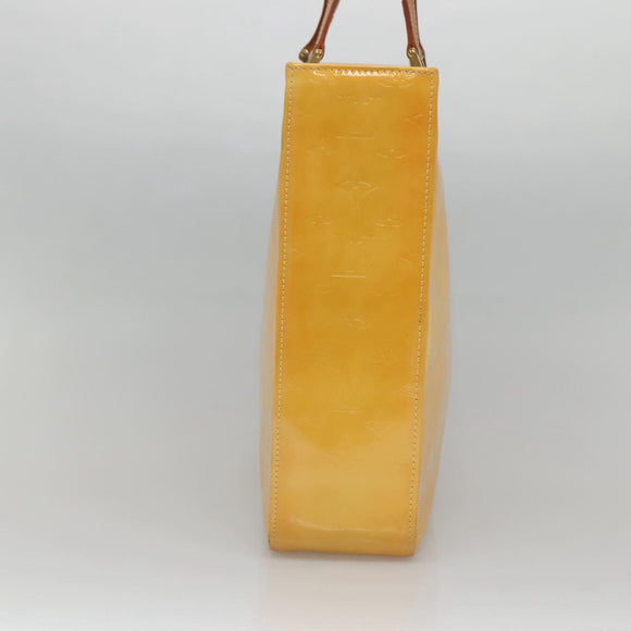 LOUIS VUITTON Monogram Vernis Columbus Tote Bag Lime Yellow M91047 Auth 126315