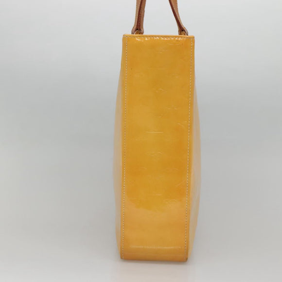 LOUIS VUITTON Monogram Vernis Columbus Tote Bag Lime Yellow M91047 Auth 126315