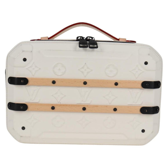 LOUIS VUITTON Monogram Future Trunk Hand Bag White M21950 LV Auth 126317M