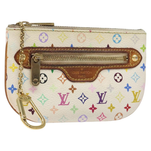 LOUIS VUITTON Monogram Multicolor Pochette MM Pouch White M60028 LV Auth 126318