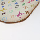 LOUIS VUITTON Monogram Multicolor Pochette MM Pouch White M60028 LV Auth 126318-10