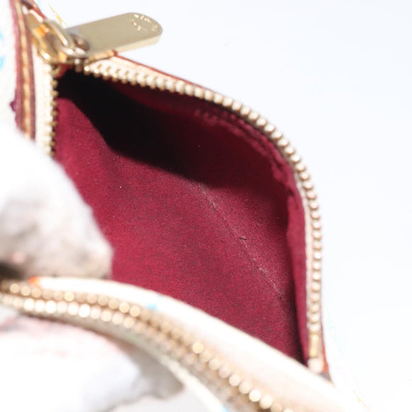 LOUIS VUITTON Monogram Multicolor Pochette MM Pouch White M60028 LV Auth 126318