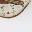 LOUIS VUITTON Monogram Multicolor Pochette MM Pouch White M60028 LV Auth 126318-8