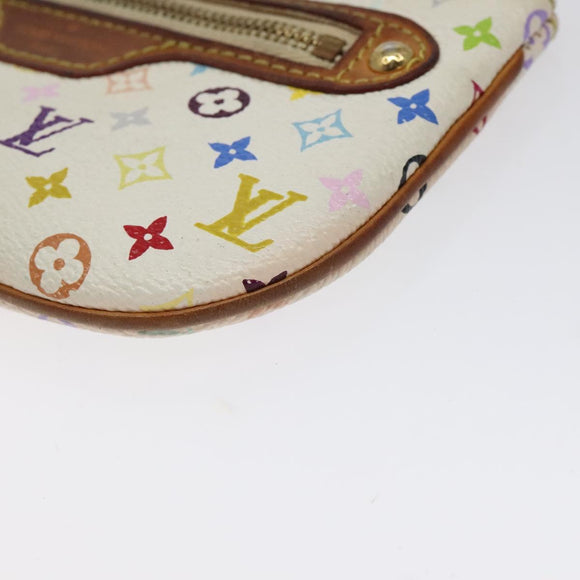 LOUIS VUITTON Monogram Multicolor Pochette MM Pouch White M60028 LV Auth 126318