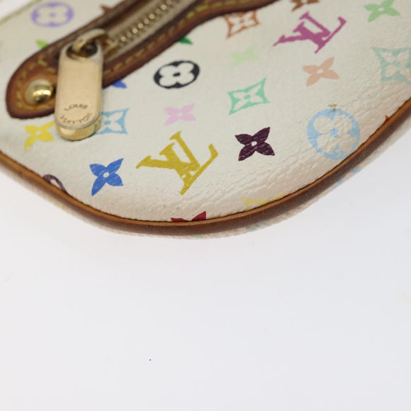 LOUIS VUITTON Monogram Multicolor Pochette MM Pouch White M60028 LV Auth 126318