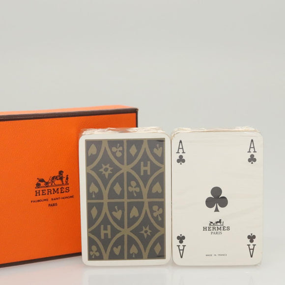 HERMES Playing Cards paper Beige Auth 126321